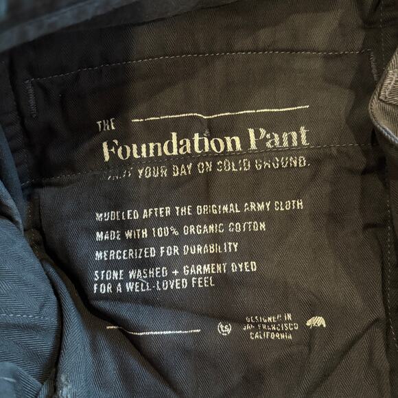 Taylor Stitch Pants Mens Sz 33x32 Gray The Slim Foundation Organic Preppy Casual - Picture 5 of 11